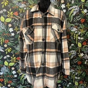 Thread & Supply Plaid Shirt Jacket Shacket Size M